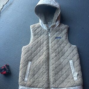 Patagonia Tan Hooded Vest